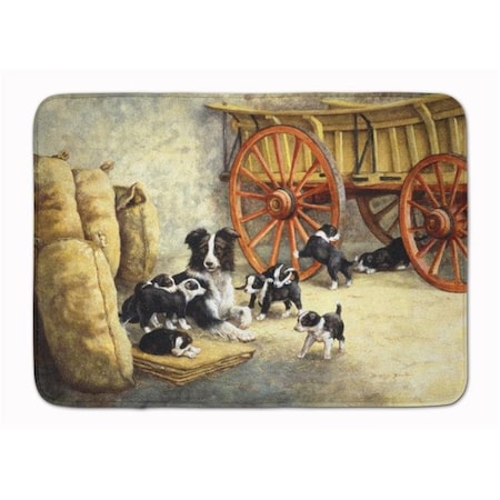 Carolines Treasures BDBA0118RUG Border Collie Dog Litter Machine Washable Memory Foam Mat